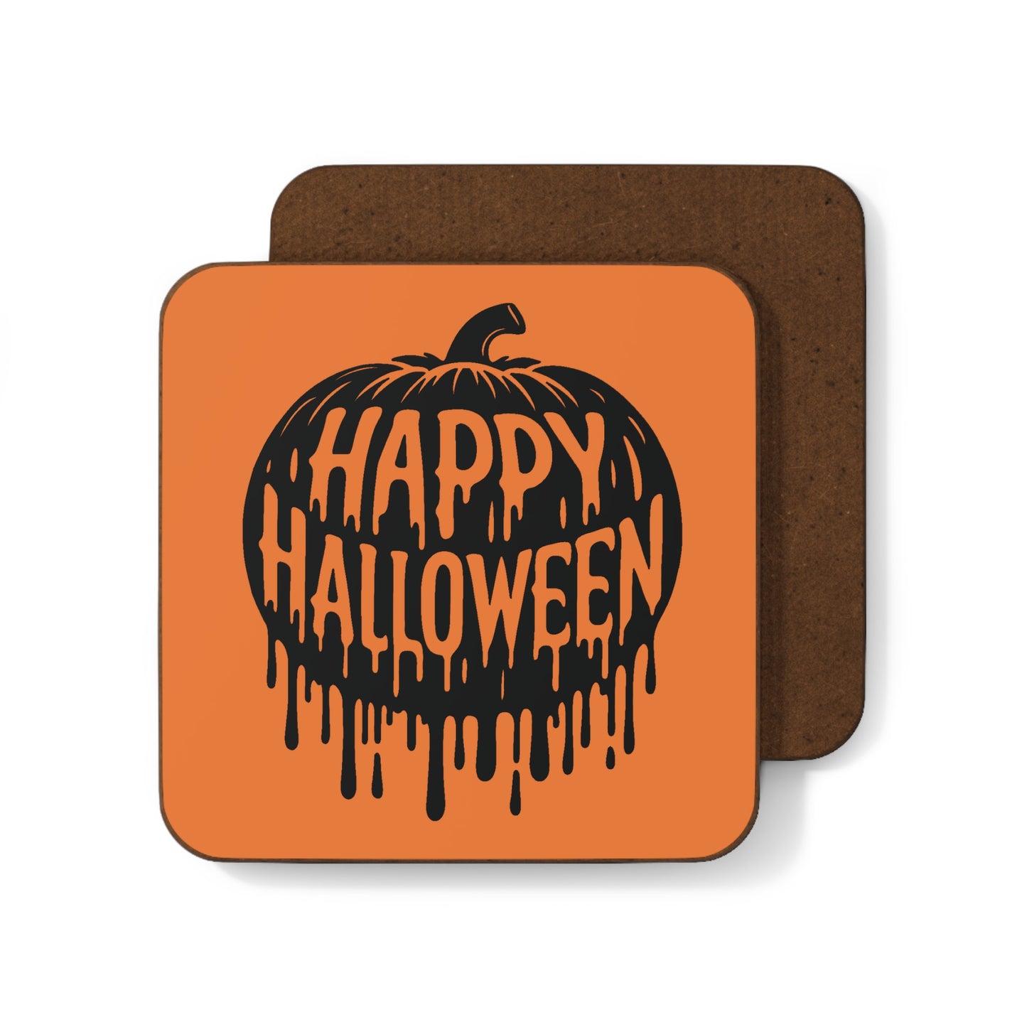 “Pumpkin Drip” Hardboard Back Coaster